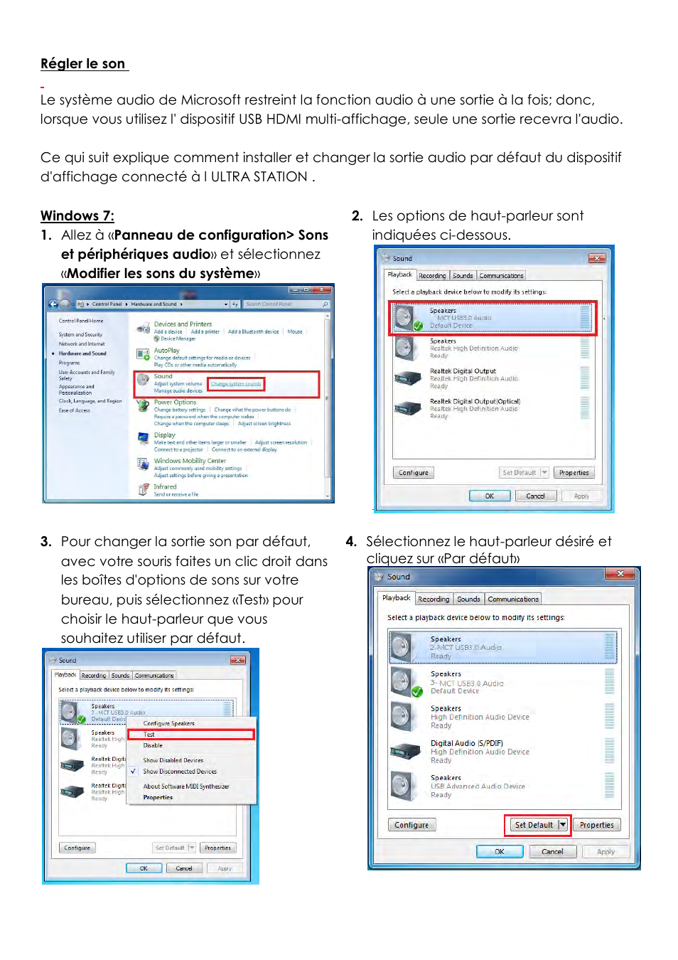 Ré gler le son | j5 create JUD500 USB 3.0 Ultra Station User Manual | Page 52 / 244