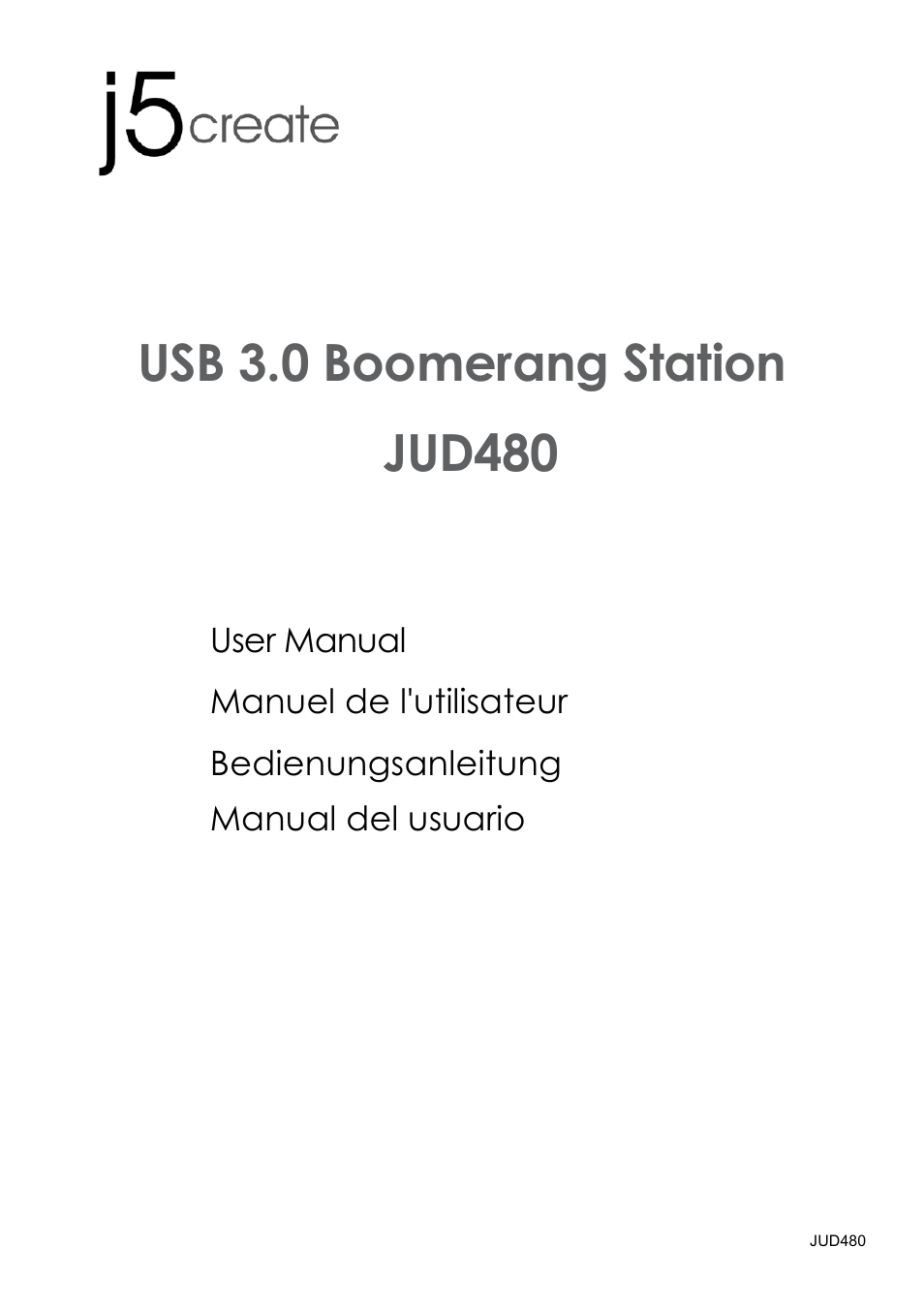 j5 create JUD480 USB 3.0 BOOMERANG STATION User Manual | 122 pages