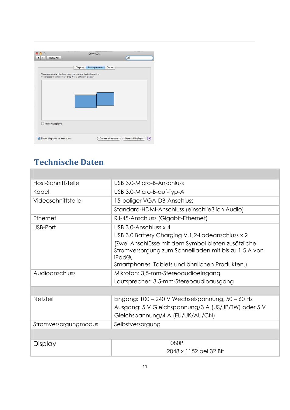 Technische daten | j5 create JUD480 USB 3.0 BOOMERANG STATION User Manual | Page 52 / 122