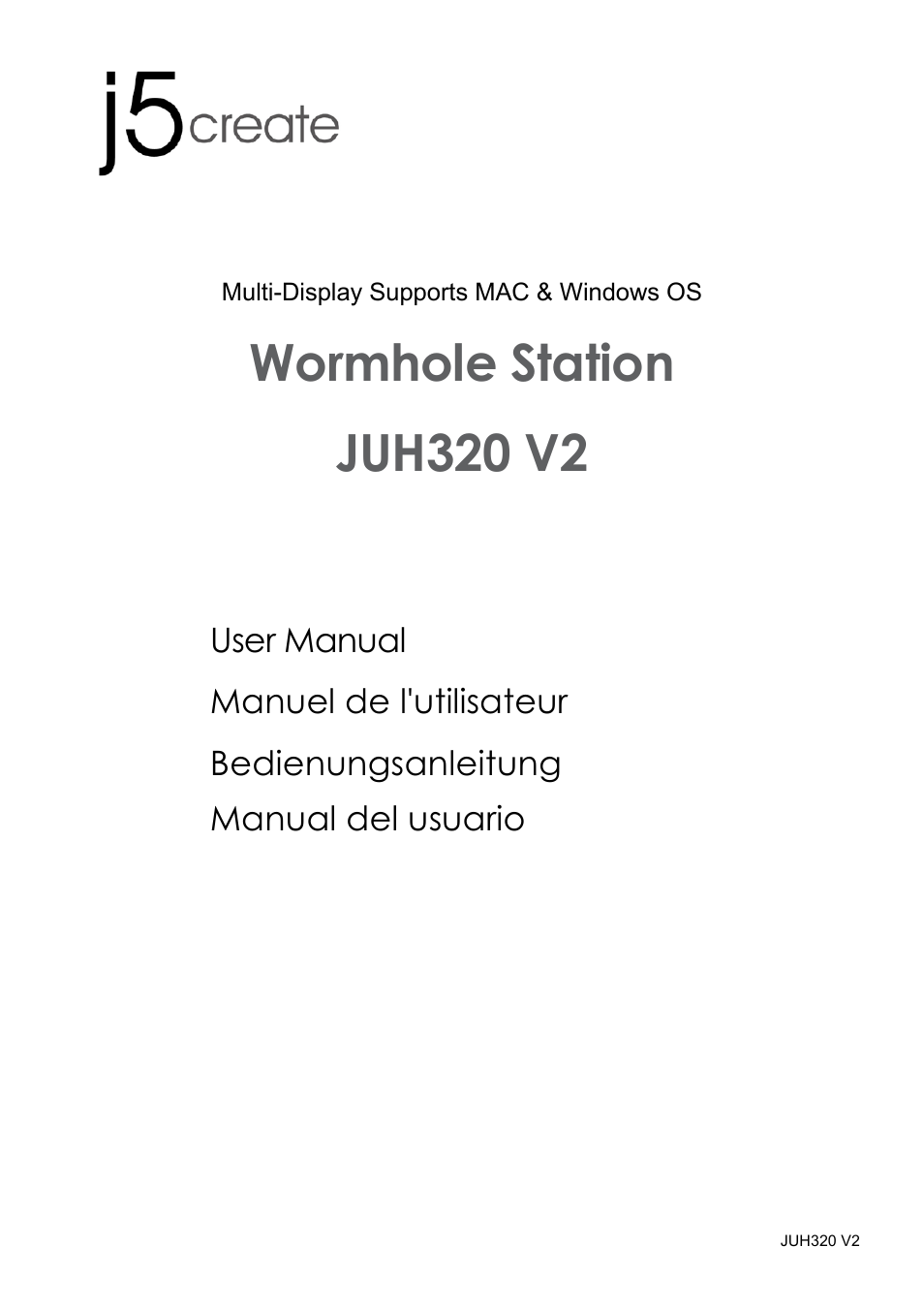 j5 create JUH320v2 USB 3.0 Wormhole Station User Manual | 155 pages