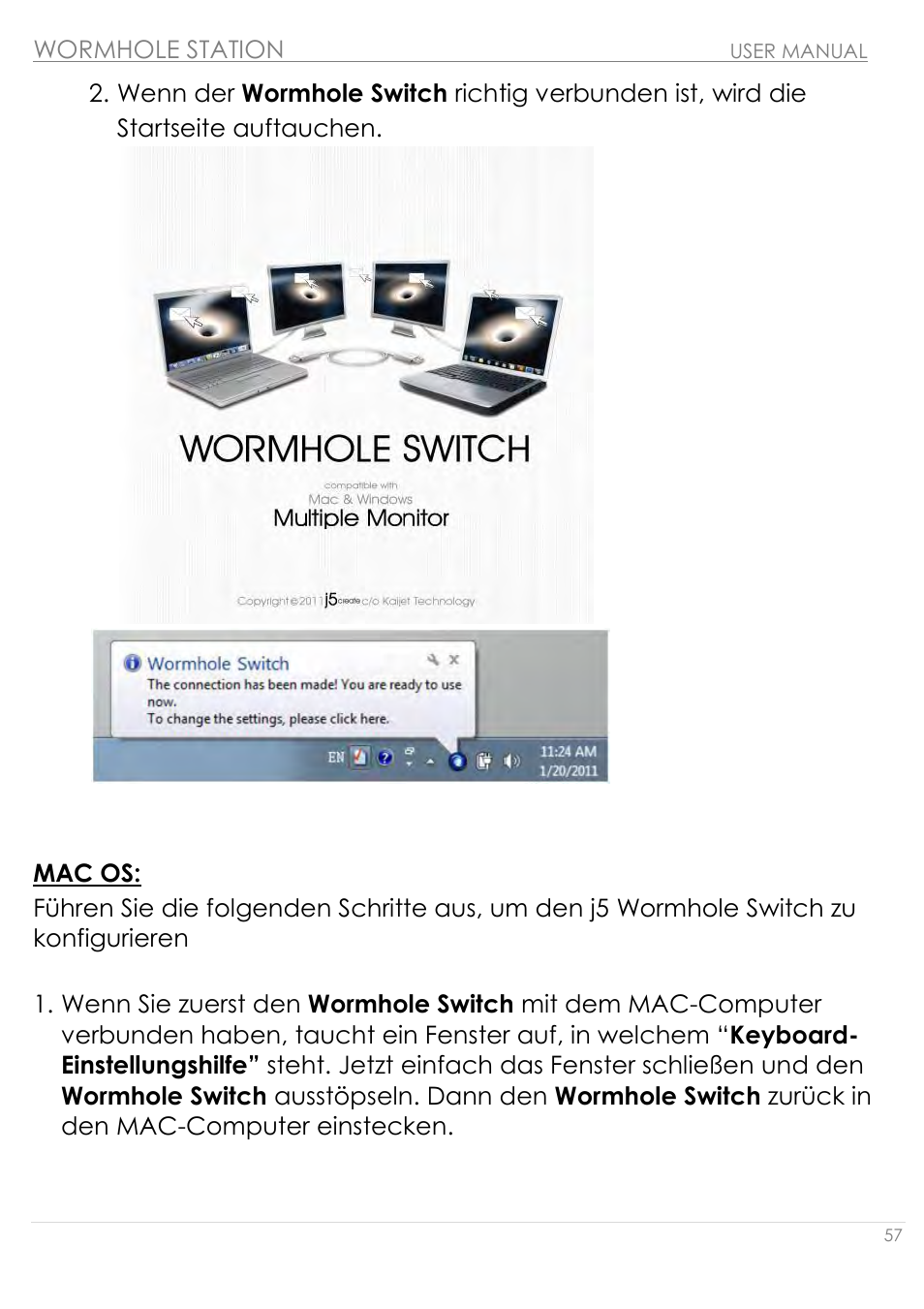 Wormhole station | j5 create JUH320v2 USB 3.0 Wormhole Station User Manual | Page 57 / 155