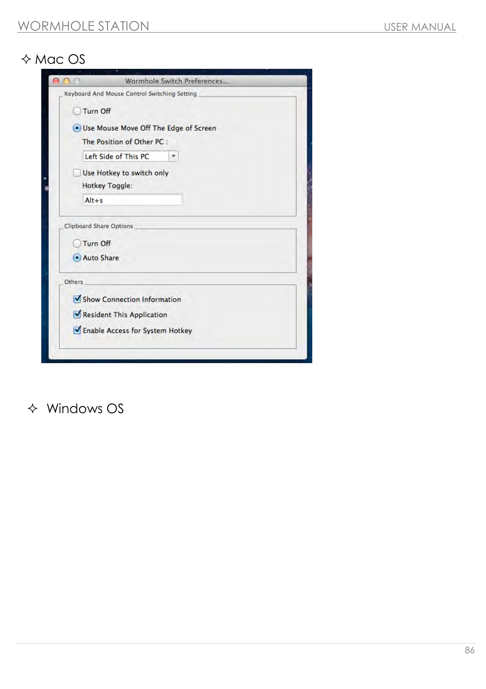 Wormhole station, Mac os  windows os | j5 create JUH320v2 USB 3.0 Wormhole Station User Manual | Page 86 / 155