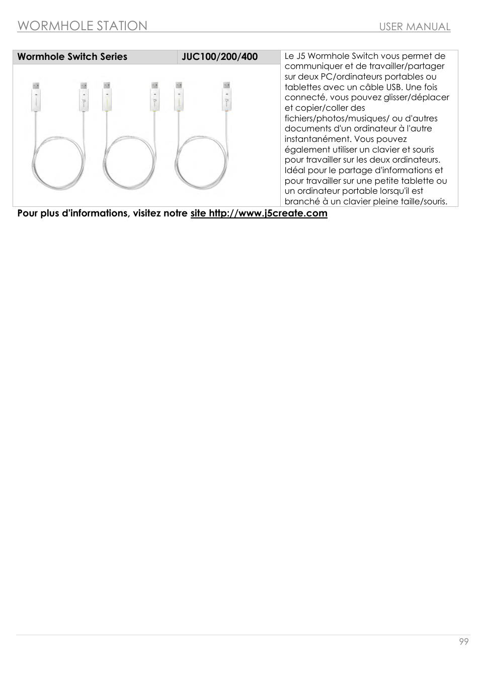 Wormhole station | j5 create JUH320v2 USB 3.0 Wormhole Station User Manual | Page 99 / 155