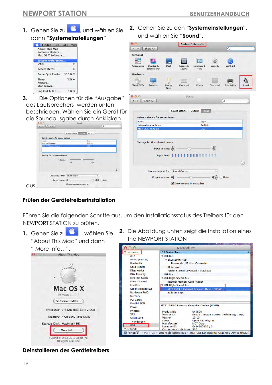 Prüfen der gerä tetreiberinstallation, Deinstallieren des gerä tetreibers, Newport station | j5 create JUD200 USB 2.0 Newport Station User Manual | Page 110 / 350