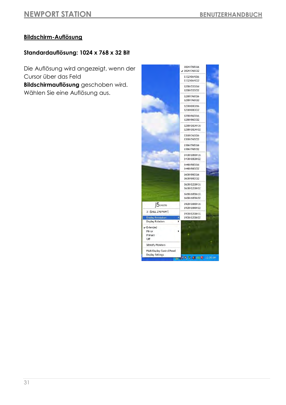 Bildschirm-auflö sung, Newport station | j5 create JUD200 USB 2.0 Newport Station User Manual | Page 122 / 350
