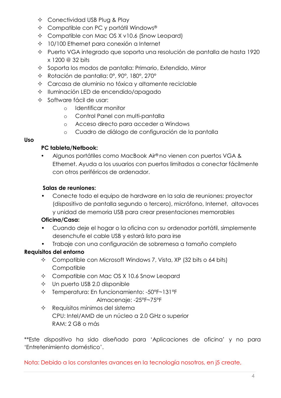 Requisitos del entorno | j5 create JUD200 USB 2.0 Newport Station User Manual | Page 142 / 350