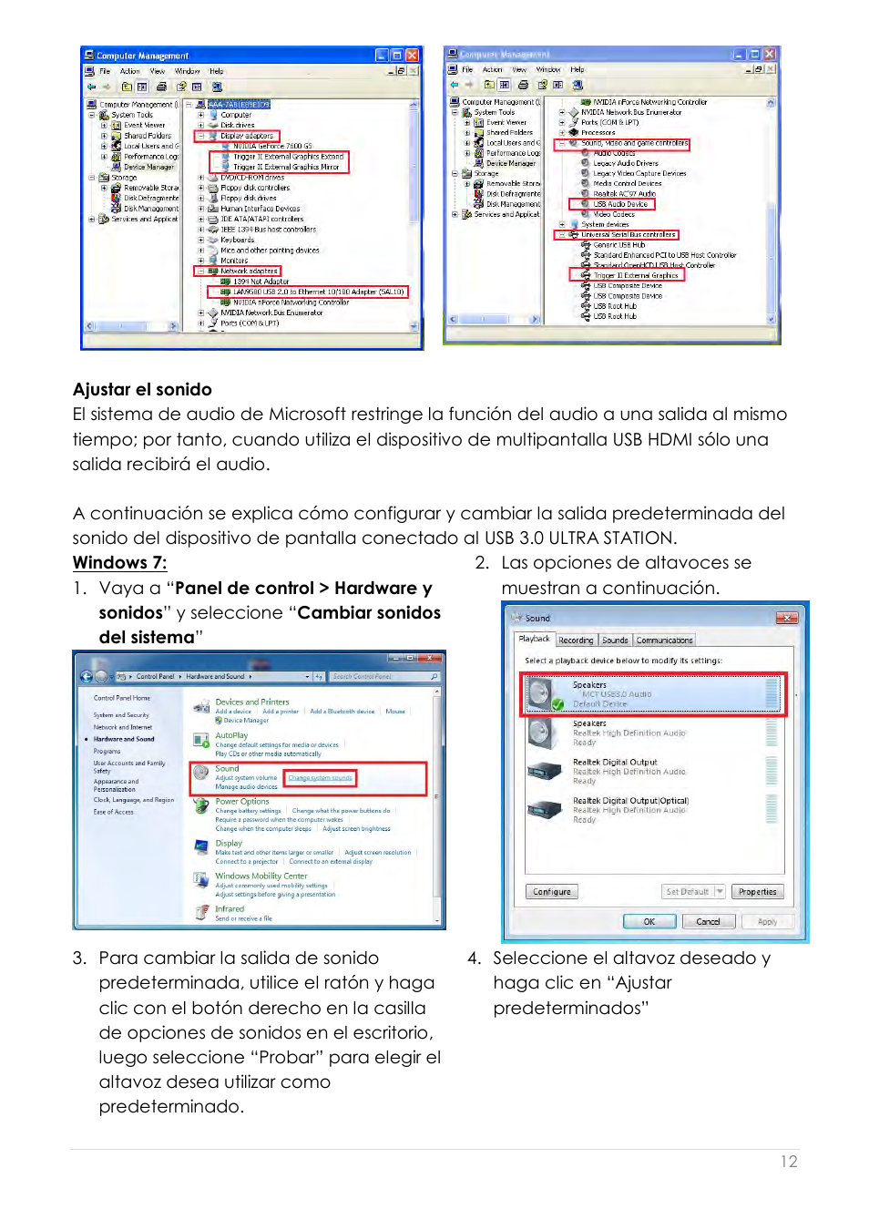 Ajustar el sonido | j5 create JUD200 USB 2.0 Newport Station User Manual | Page 150 / 350