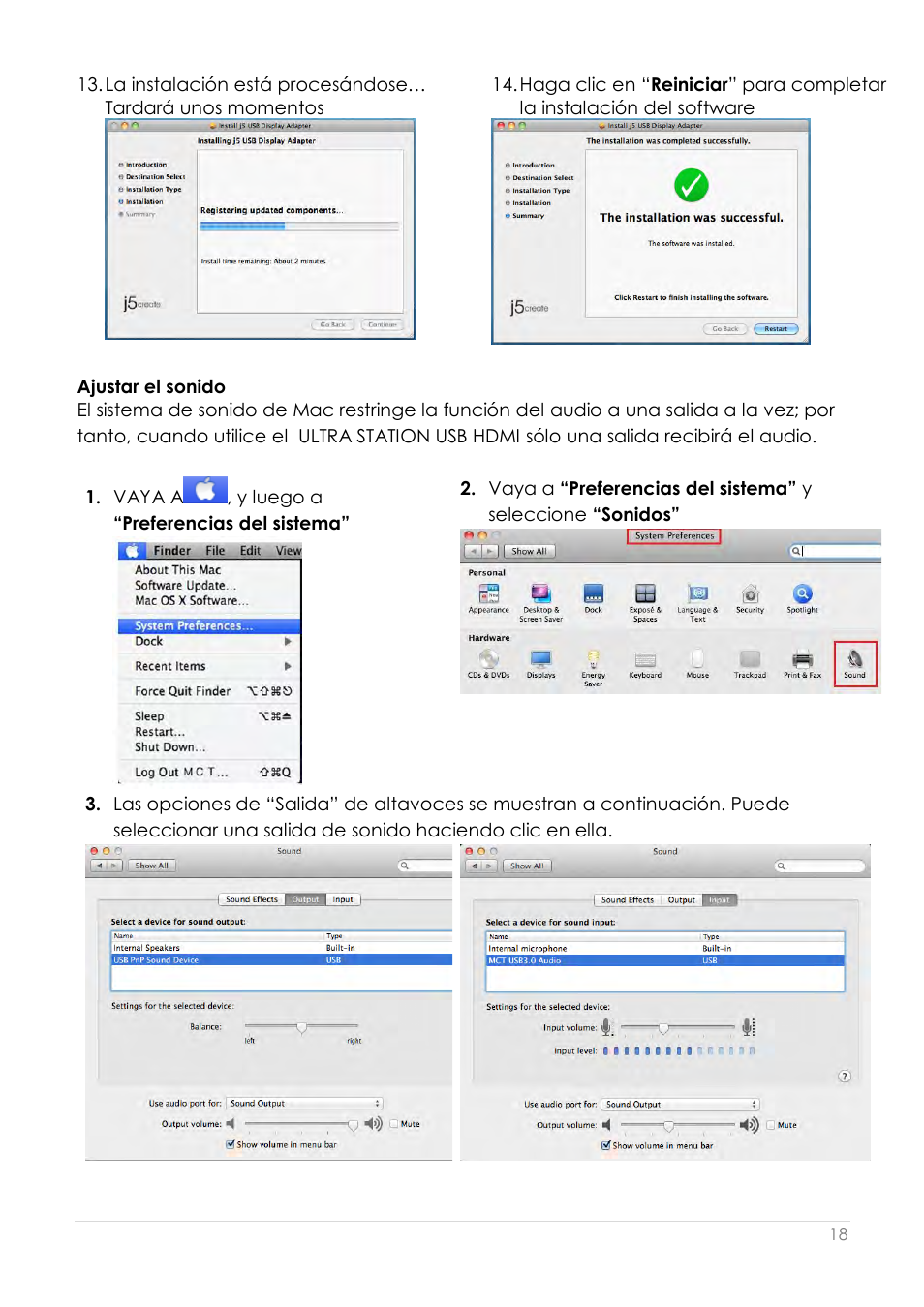 Ajustar el sonido | j5 create JUD200 USB 2.0 Newport Station User Manual | Page 156 / 350