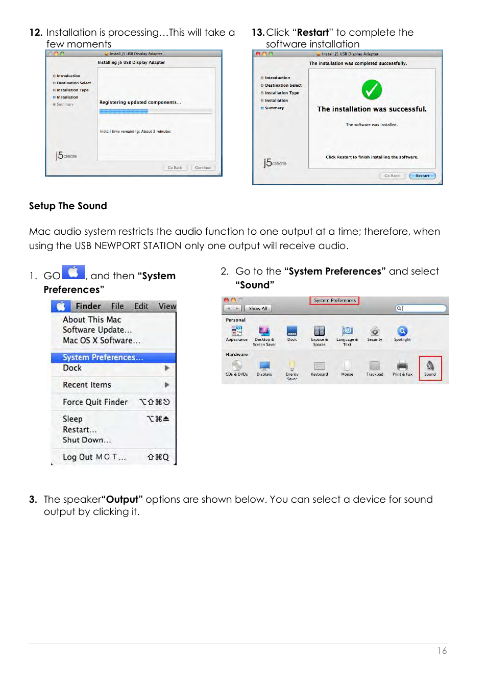 Setup the sound | j5 create JUD200 USB 2.0 Newport Station User Manual | Page 17 / 350