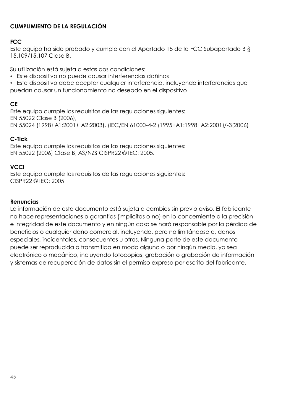 Cumplimiento de la regulació n | j5 create JUD200 USB 2.0 Newport Station User Manual | Page 183 / 350