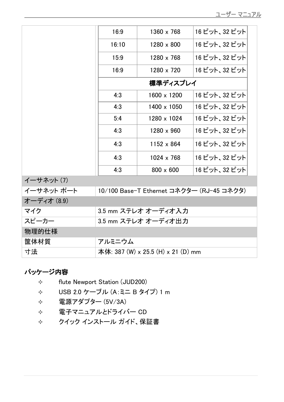 パッケージ内容, Newport station | j5 create JUD200 USB 2.0 Newport Station User Manual | Page 192 / 350
