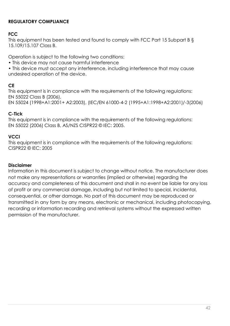 Regulatory compliance | j5 create JUD200 USB 2.0 Newport Station User Manual | Page 43 / 350