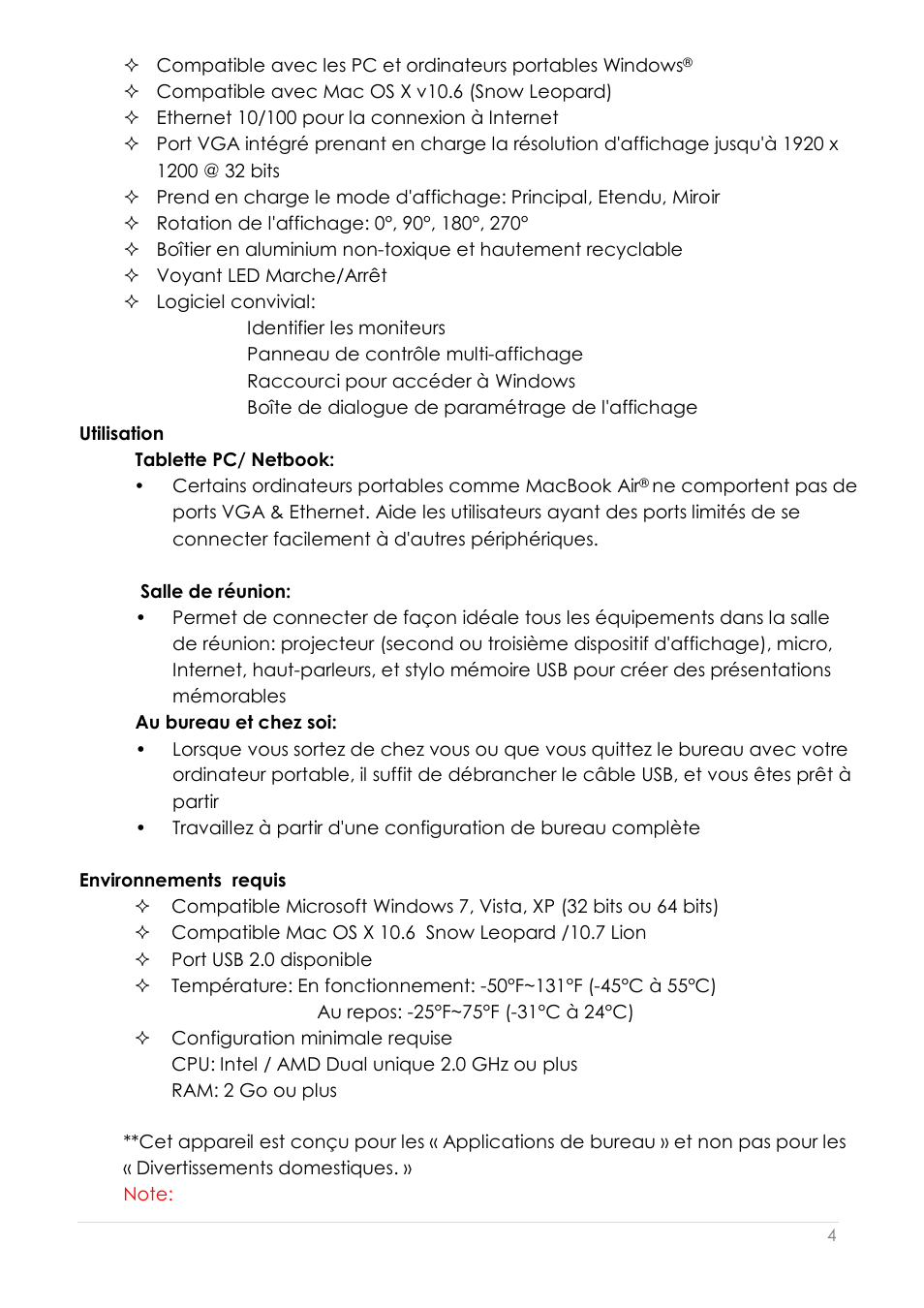 Environnements requis | j5 create JUD200 USB 2.0 Newport Station User Manual | Page 49 / 350