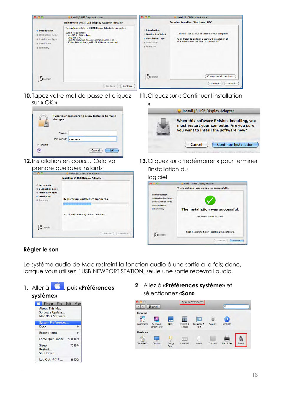 Régler le son | j5 create JUD200 USB 2.0 Newport Station User Manual | Page 63 / 350