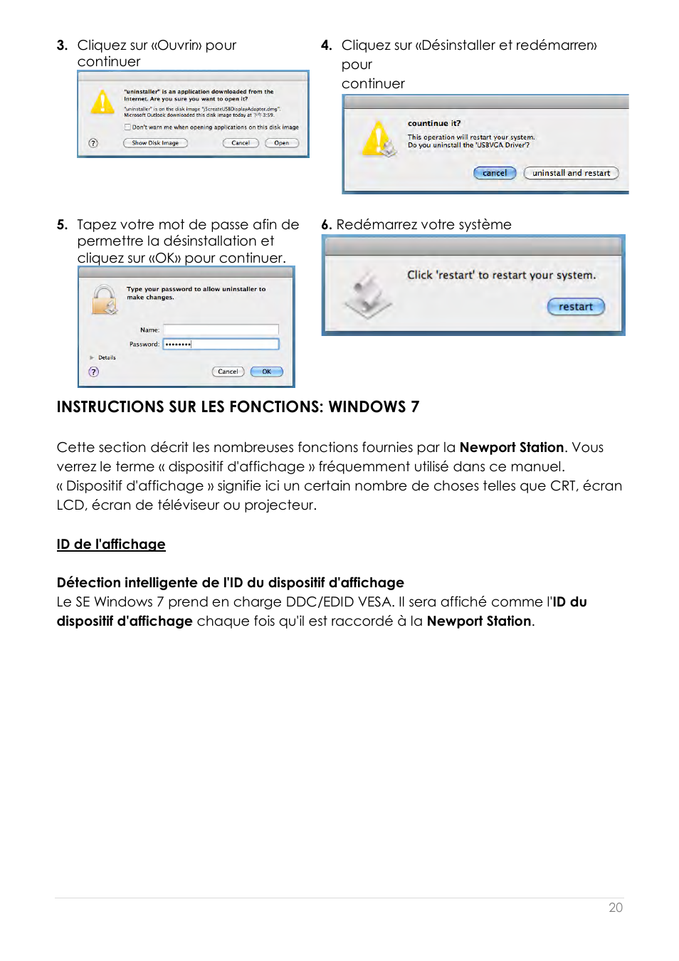 Instructions sur les fonctions: windows 7, Id de l'affichage | j5 create JUD200 USB 2.0 Newport Station User Manual | Page 65 / 350