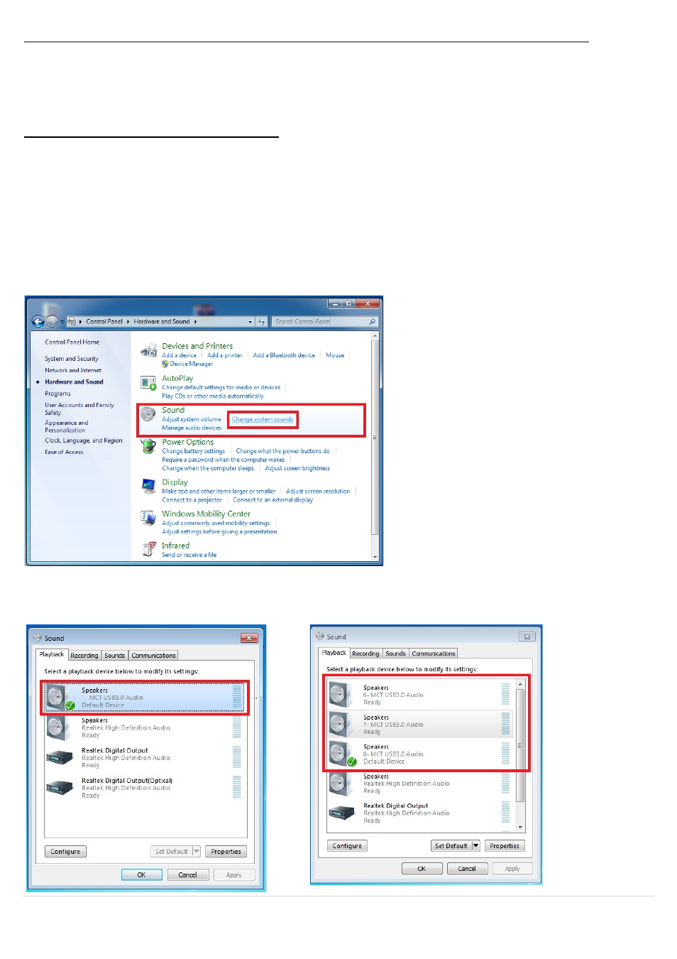 Setup the sound, Usb 3.0 multi-adapter | j5 create JUH450 USB 3.0 HDMI & 3-Port HUB User Manual | Page 10 / 200