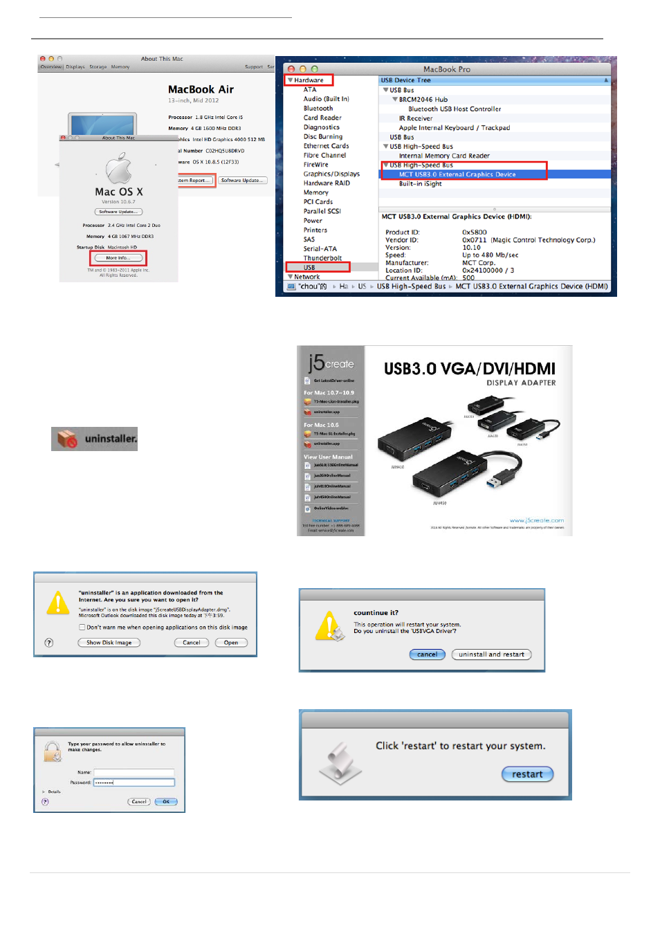 Desinstalación del controlador de dispositivo | j5 create JUH450 USB 3.0 HDMI & 3-Port HUB User Manual | Page 149 / 200