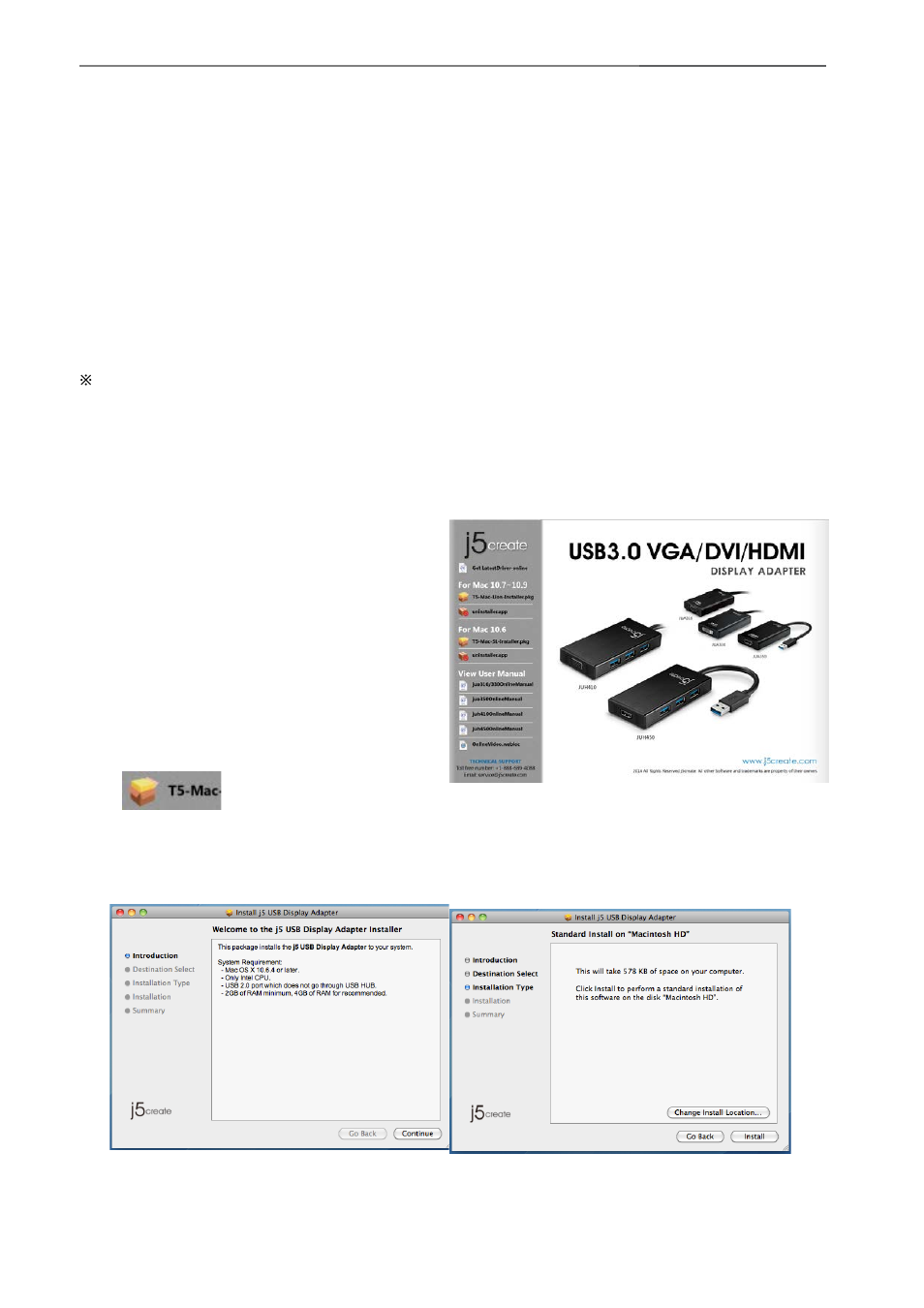 Installieren bei mac, Installieren des gerätetreibers | j5 create JUH450 USB 3.0 HDMI & 3-Port HUB User Manual | Page 79 / 200