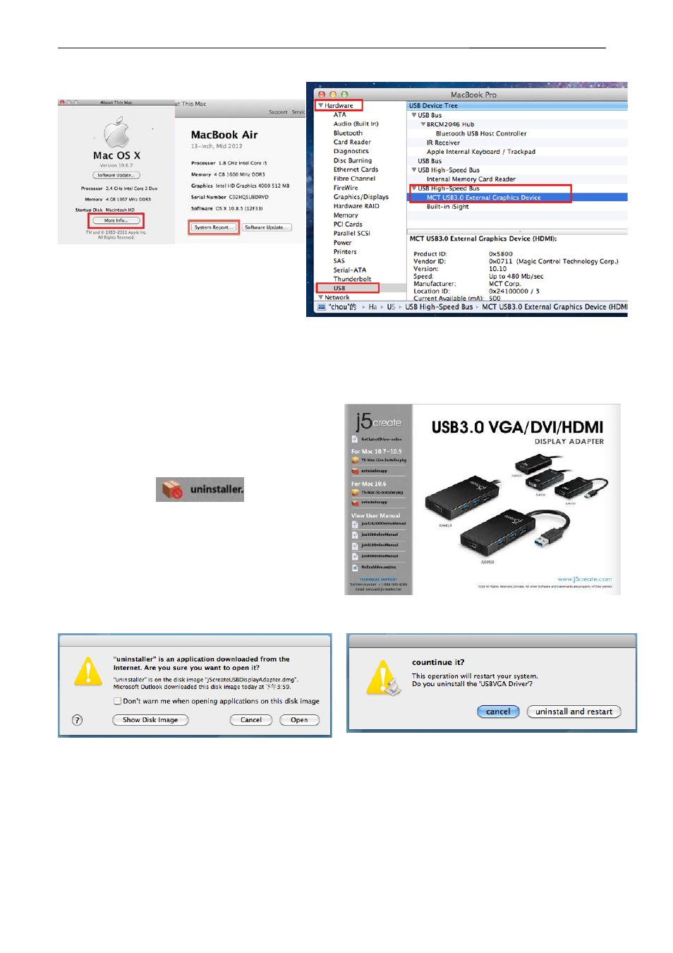 Deinstallieren des gerätetreibers | j5 create JUH450 USB 3.0 HDMI & 3-Port HUB User Manual | Page 82 / 200