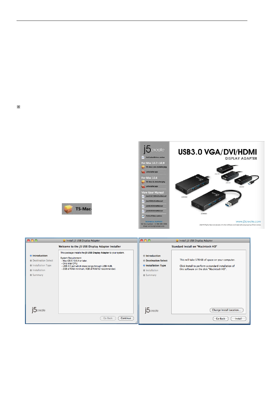 Installation pour mac, Installation du pilote, Usb 3.0 multi-adapter | j5 create JUH410 USB 3.0 VGA & 3-Port HUB User Manual | Page 42 / 174