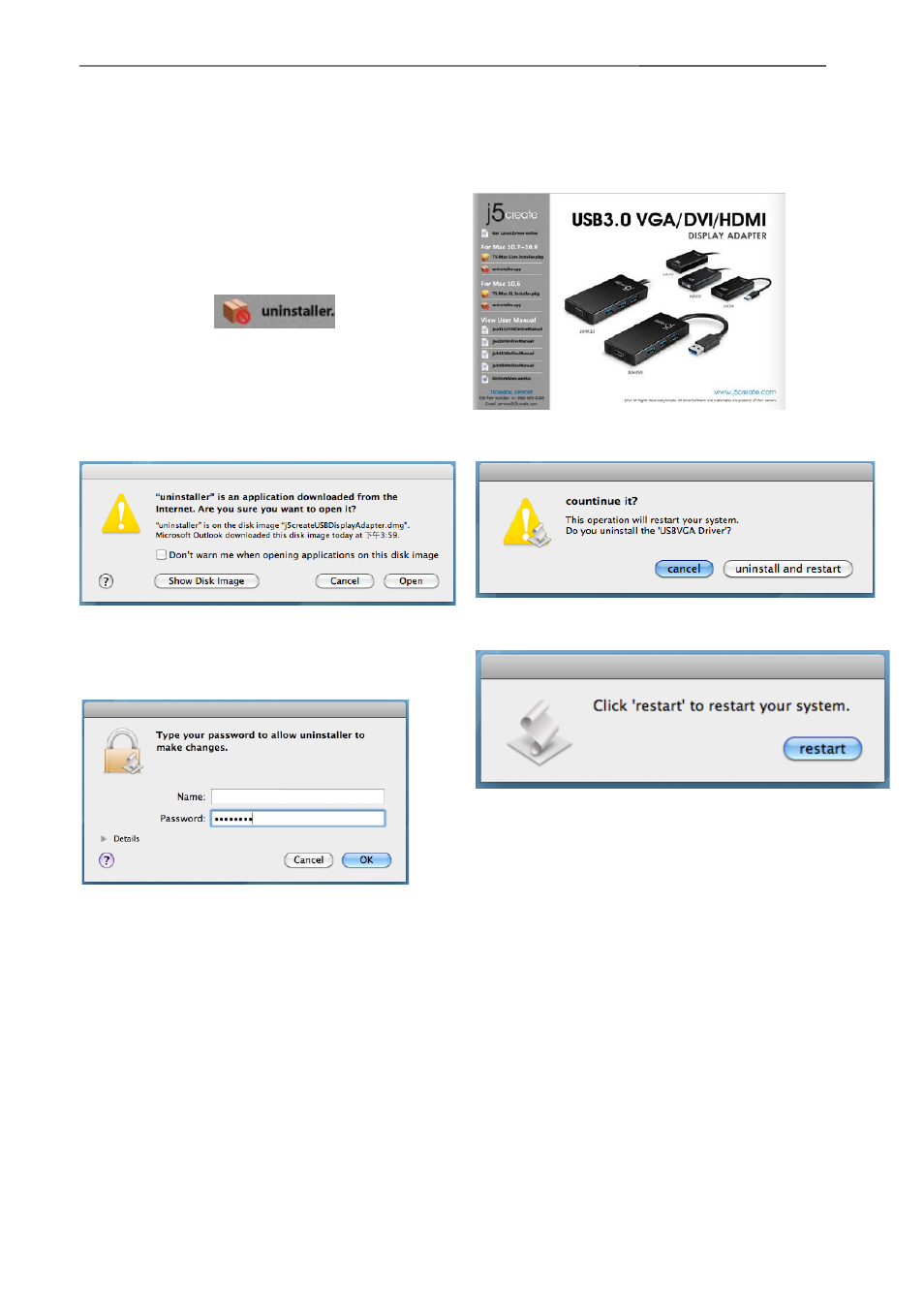 Deinstallieren des gerätetreibers | j5 create JUH410 USB 3.0 VGA & 3-Port HUB User Manual | Page 71 / 174