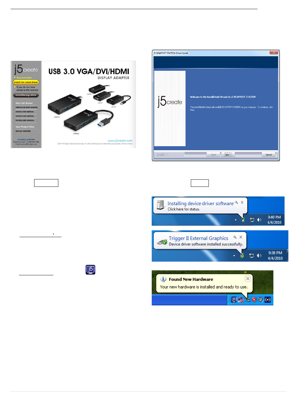 Usb 3.0 multi-adapter | j5 create JUH410 USB 3.0 VGA & 3-Port HUB User Manual | Page 9 / 174