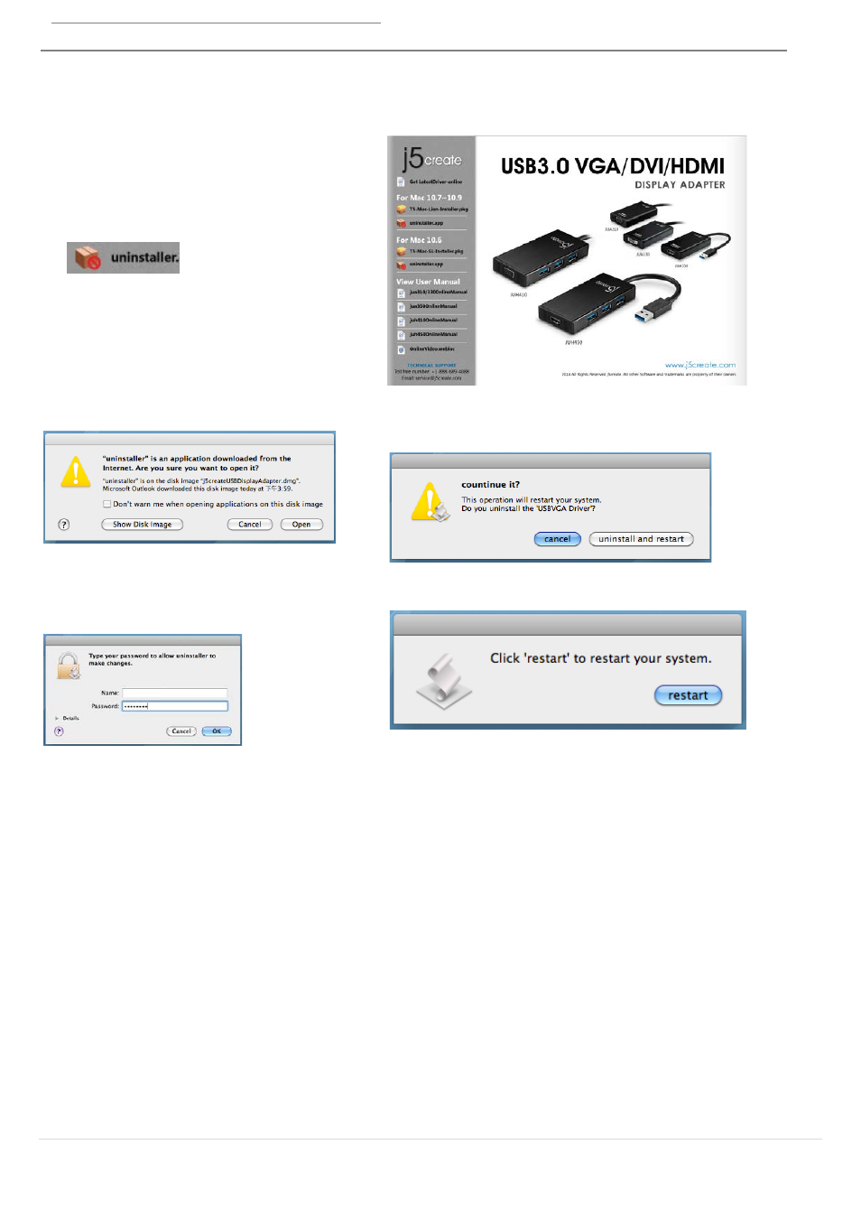 Desinstalación del controlador de dispositivo | j5 create JUH410 USB 3.0 VGA & 3-Port HUB User Manual | Page 97 / 174