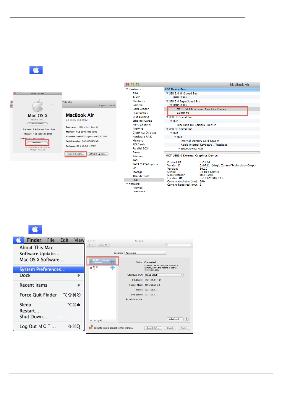 Verify device driver installation, Network setting on mac, Usb 3.0 multi-adapter | j5 create JUA370 - USB 3.0 Multi-Adapter VGA & Gigabit Ethernet User Manual | Page 14 / 181