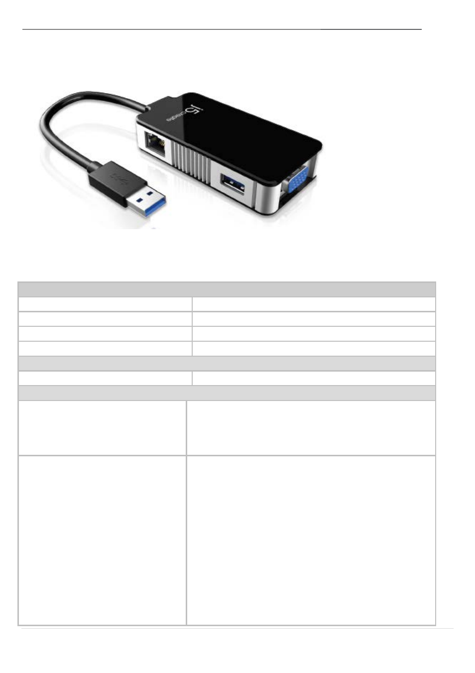Caractéristiques physiques, Usb3.0 multi-adapter | j5 create JUA370 - USB 3.0 Multi-Adapter VGA & Gigabit Ethernet User Manual | Page 34 / 181