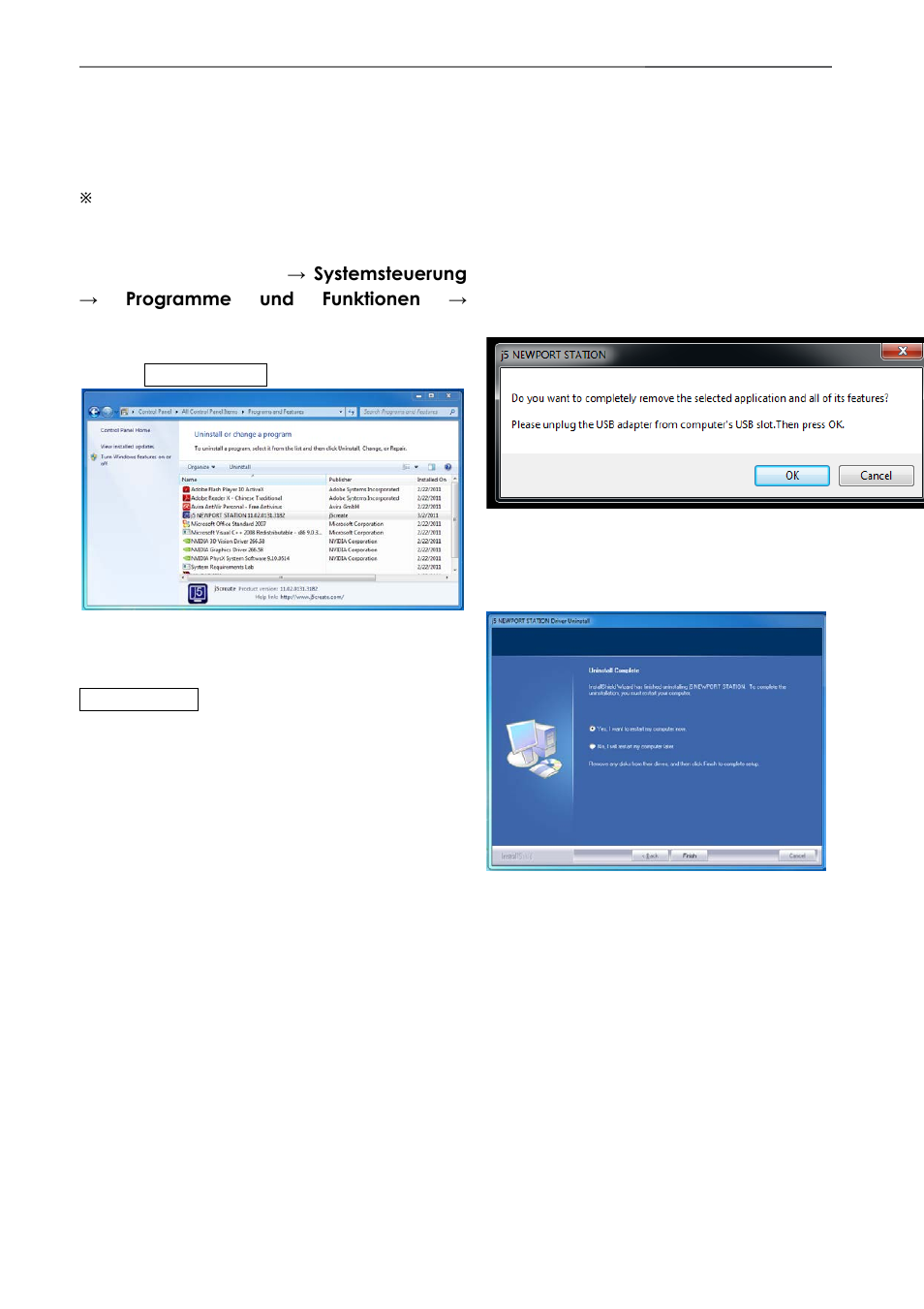 Deinstallieren des gerätetreibers, Installieren bei mac, Installieren des gerätetreibers | j5 create JUA370 - USB 3.0 Multi-Adapter VGA & Gigabit Ethernet User Manual | Page 68 / 181