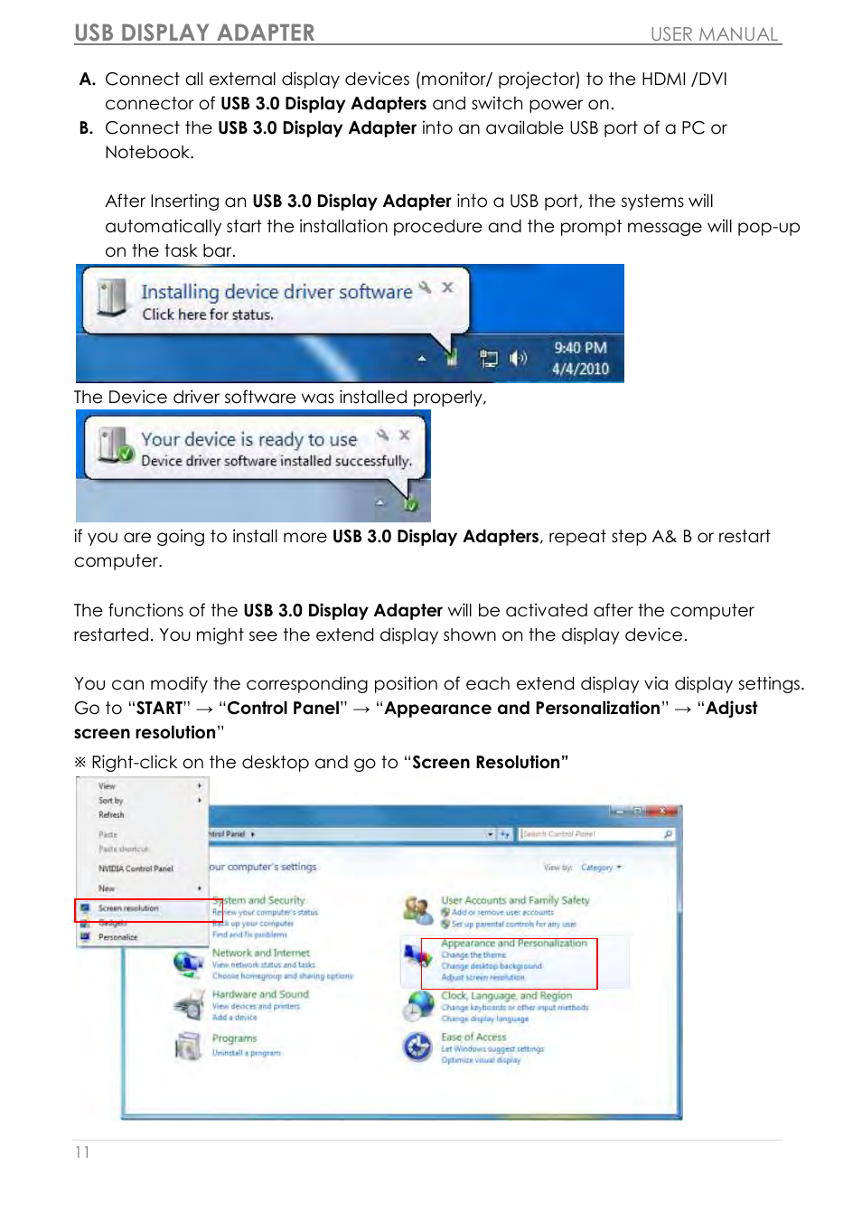 Usb display adapter | j5 create JUA350 - USB 3.0 HDMI Display Adapter User Manual | Page 12 / 425