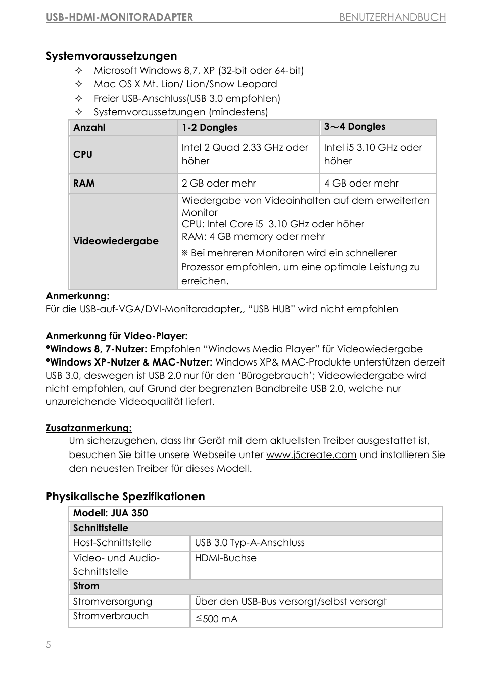 j5 create JUA350 - USB 3.0 HDMI Display Adapter User Manual | Page 122 / 425