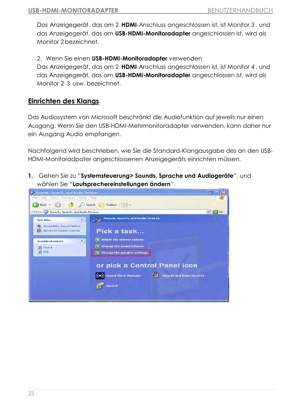 Einrichten des klangs | j5 create JUA350 - USB 3.0 HDMI Display Adapter User Manual | Page 140 / 425