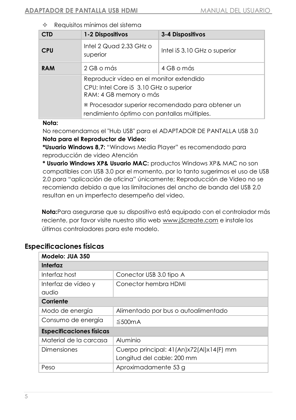 j5 create JUA350 - USB 3.0 HDMI Display Adapter User Manual | Page 182 / 425