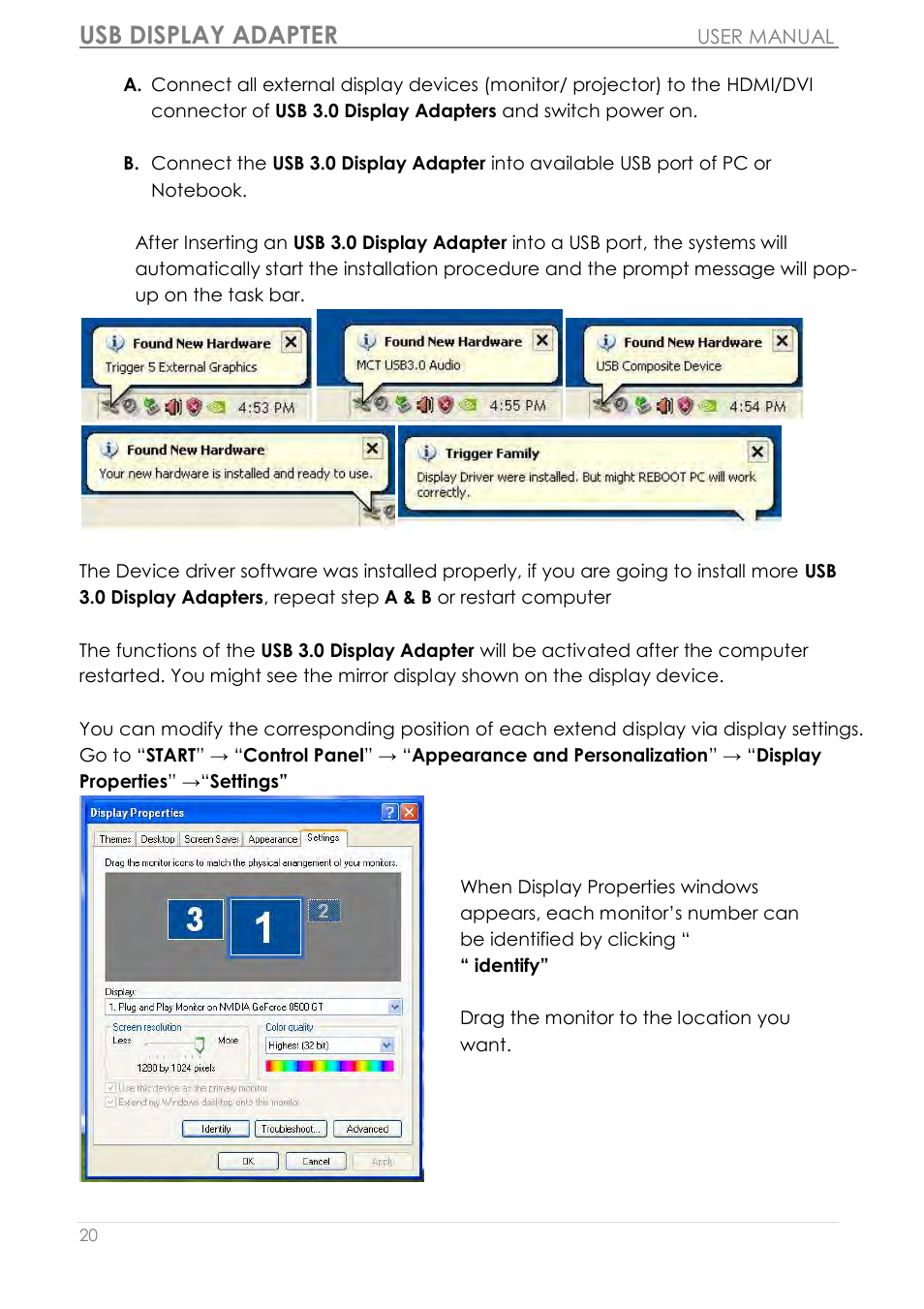 Usb display adapter | j5 create JUA350 - USB 3.0 HDMI Display Adapter User Manual | Page 21 / 425