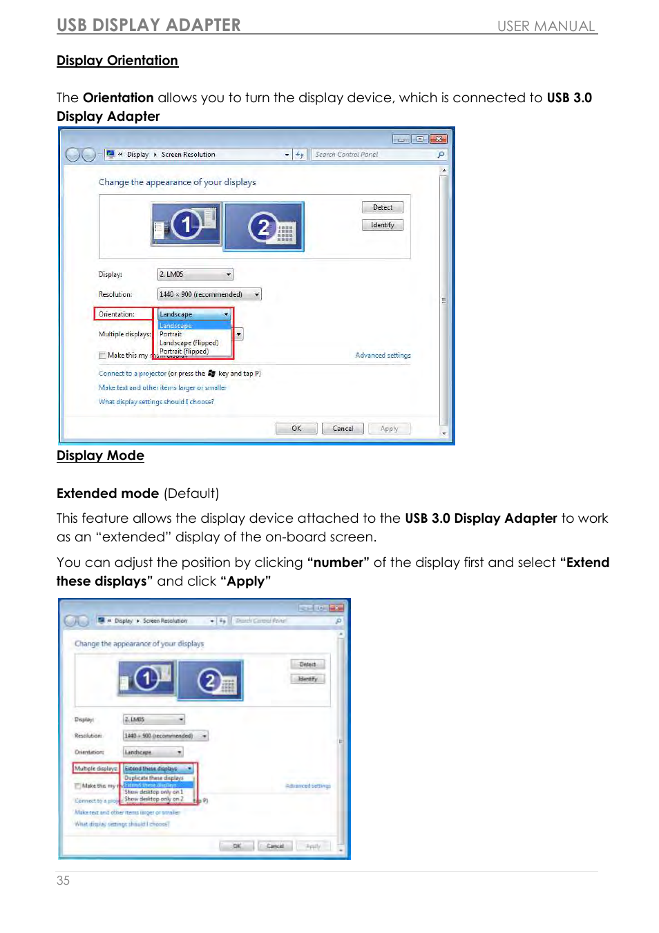 Usb display adapter | j5 create JUA350 - USB 3.0 HDMI Display Adapter User Manual | Page 36 / 425