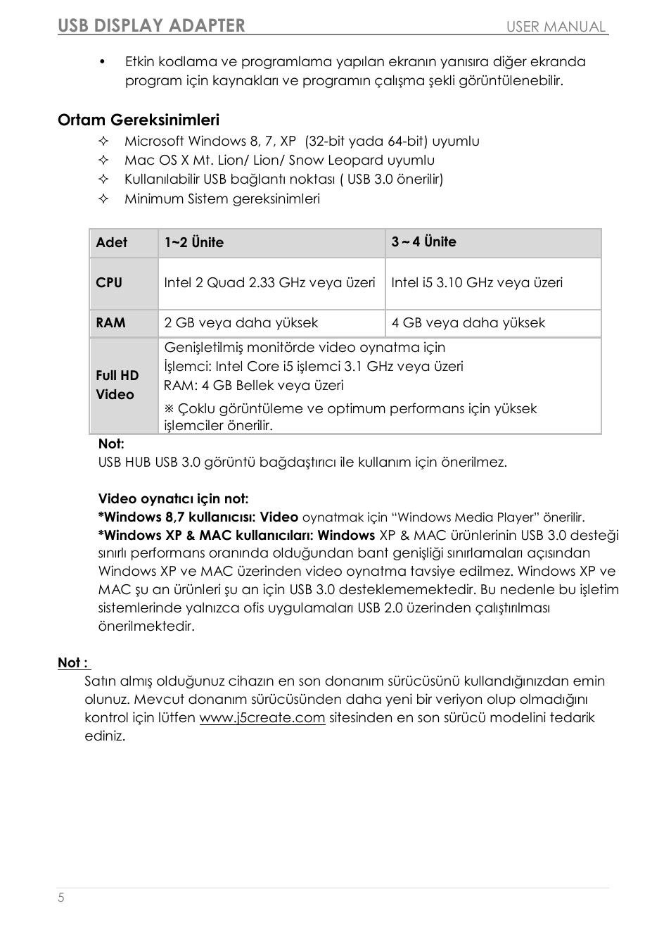 Usb display adapter | j5 create JUA350 - USB 3.0 HDMI Display Adapter User Manual | Page 370 / 425
