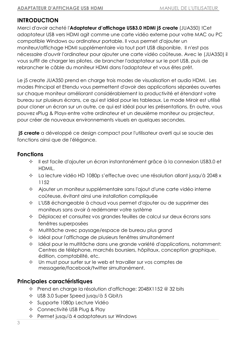 Introduction | j5 create JUA350 - USB 3.0 HDMI Display Adapter User Manual | Page 59 / 425