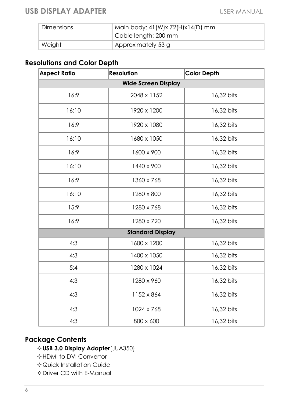 Usb display adapter | j5 create JUA350 - USB 3.0 HDMI Display Adapter User Manual | Page 7 / 425