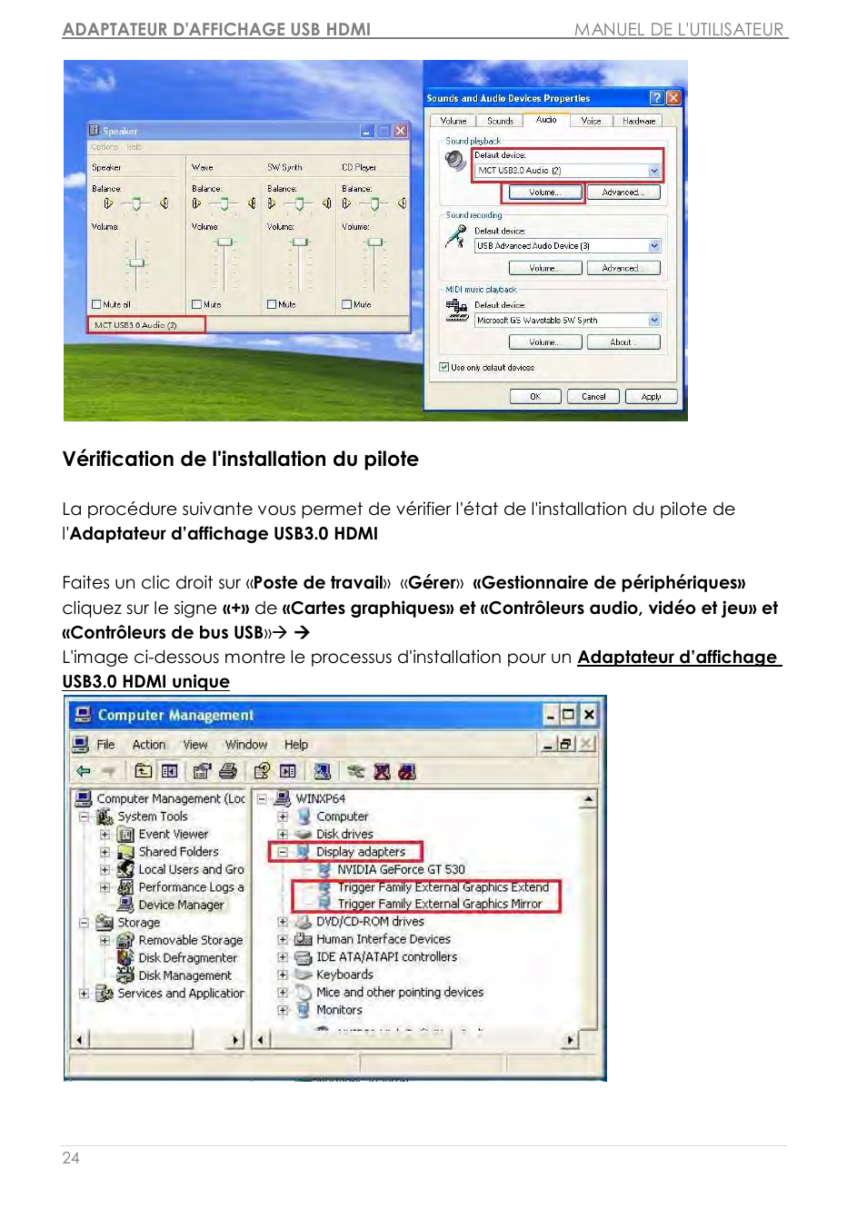 Vé rification de l'installation du pilote | j5 create JUA350 - USB 3.0 HDMI Display Adapter User Manual | Page 80 / 425
