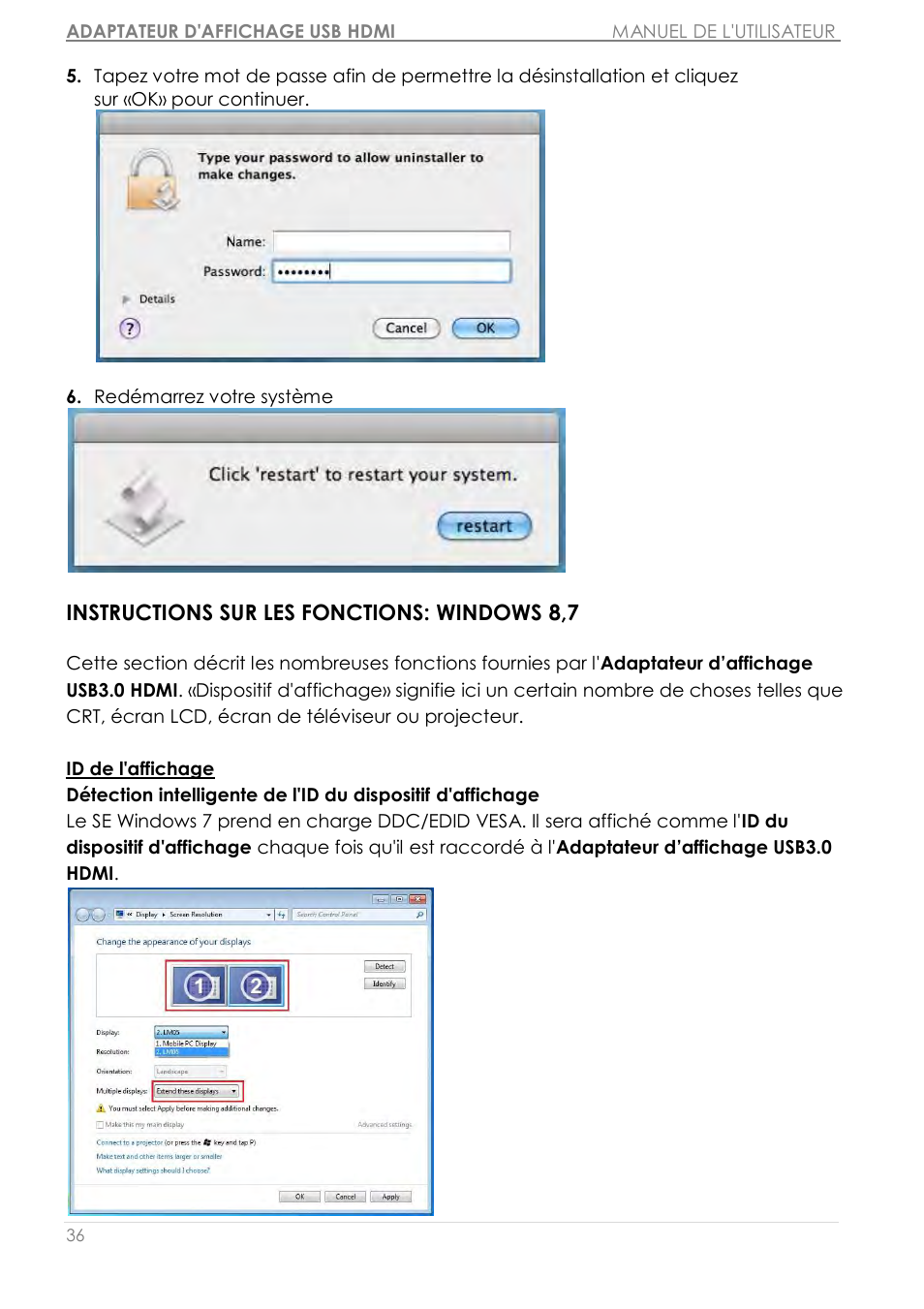 Instructions sur les fonctions: windows 8,7 | j5 create JUA350 - USB 3.0 HDMI Display Adapter User Manual | Page 92 / 425