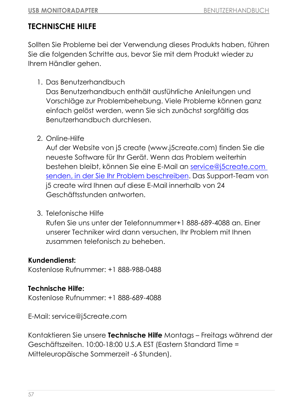 Technische hilfe | j5 create JUA310 - USB 3.0 VGA Display Adapter User Manual | Page 177 / 413