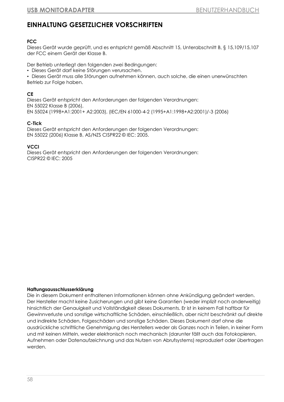 Einhaltung gesetzlicher vorschriften | j5 create JUA310 - USB 3.0 VGA Display Adapter User Manual | Page 178 / 413