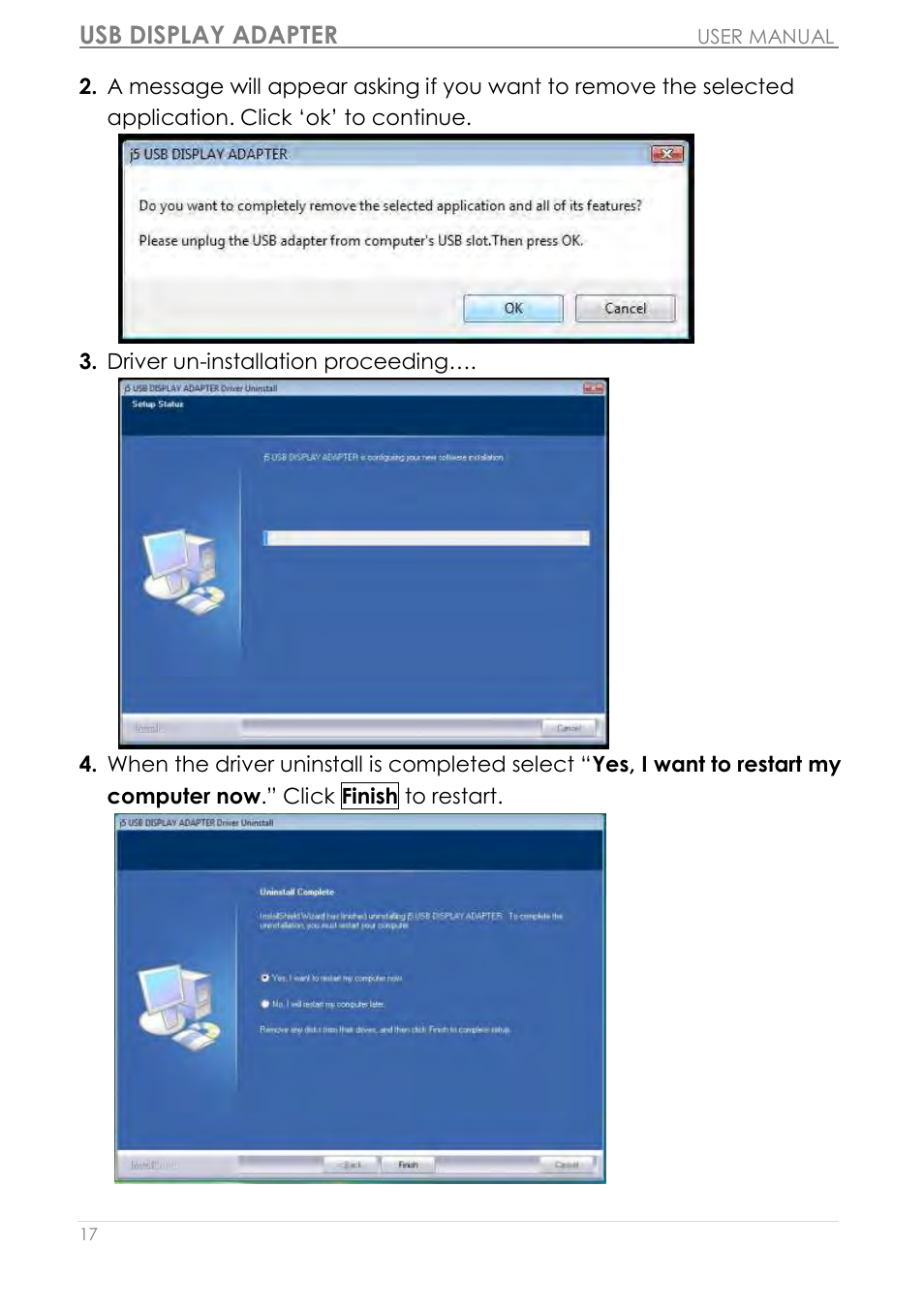 Usb display adapter | j5 create JUA310 - USB 3.0 VGA Display Adapter User Manual | Page 18 / 413