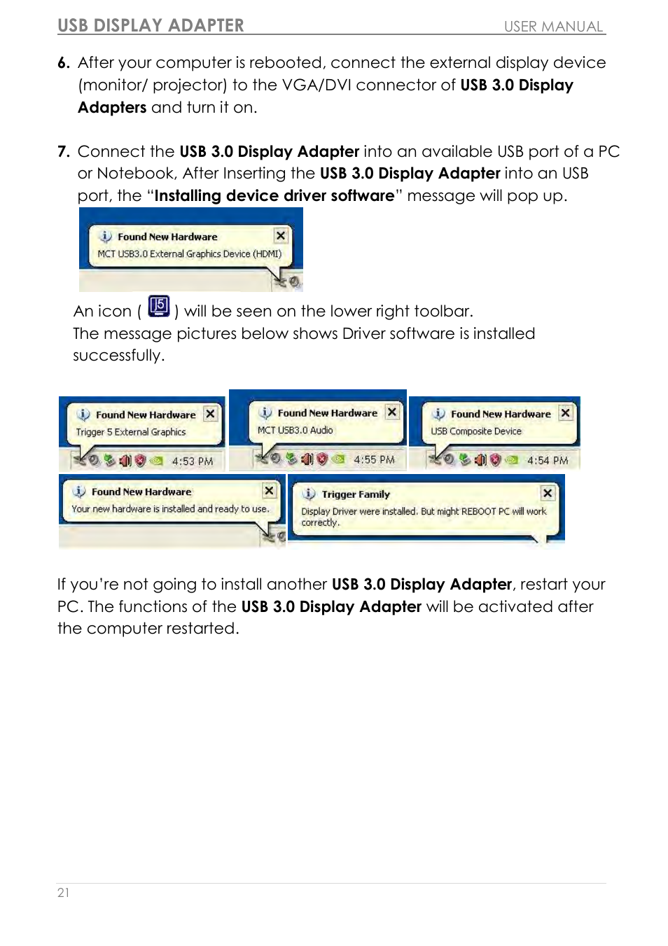 Usb display adapter | j5 create JUA310 - USB 3.0 VGA Display Adapter User Manual | Page 22 / 413