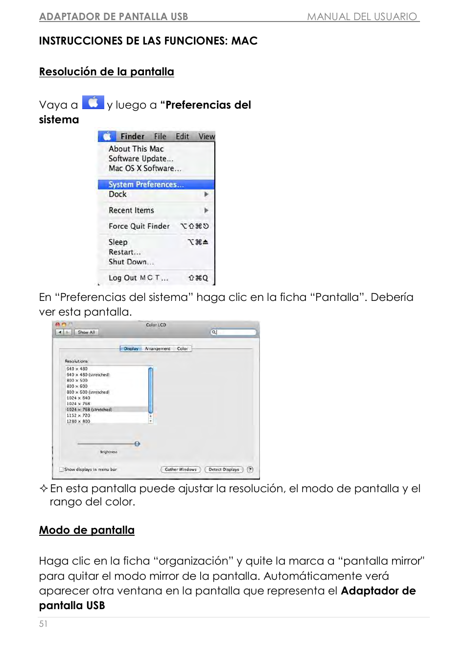 Instrucciones de las funciones: mac | j5 create JUA310 - USB 3.0 VGA Display Adapter User Manual | Page 231 / 413
