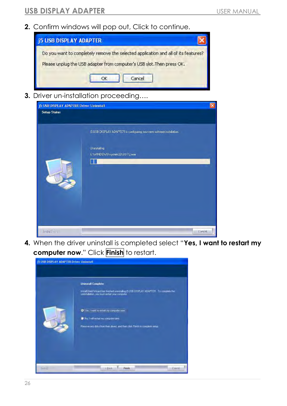 Usb display adapter | j5 create JUA310 - USB 3.0 VGA Display Adapter User Manual | Page 27 / 413