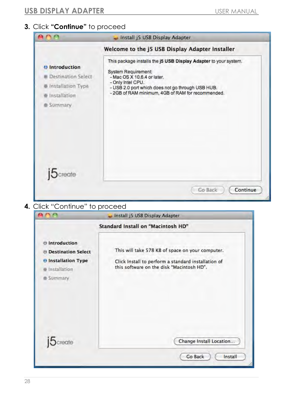 Usb display adapter | j5 create JUA310 - USB 3.0 VGA Display Adapter User Manual | Page 29 / 413