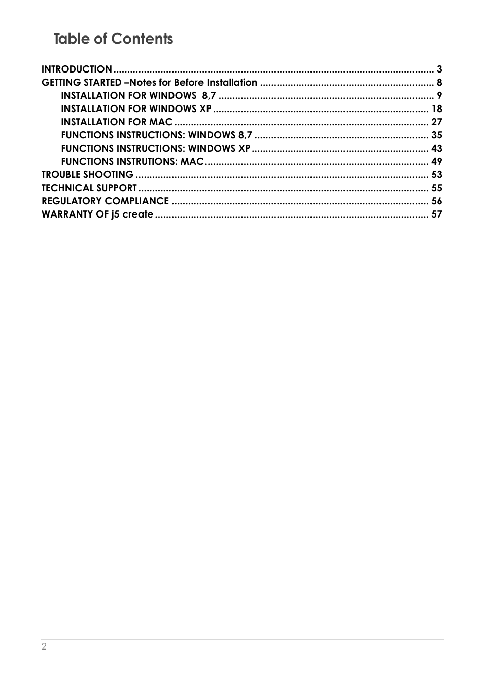 j5 create JUA310 - USB 3.0 VGA Display Adapter User Manual | Page 3 / 413