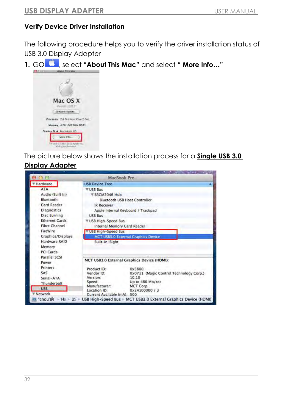 Usb display adapter | j5 create JUA310 - USB 3.0 VGA Display Adapter User Manual | Page 33 / 413